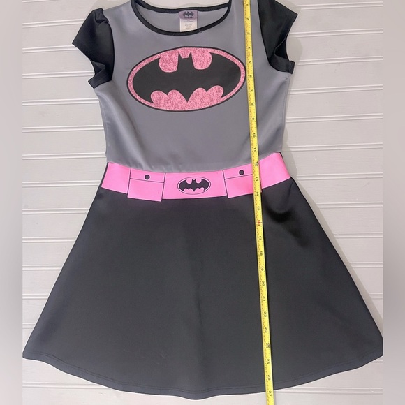 Batman Batgirl Costume Dress‎ Girls Large Gray Black Pink Stretchy Superhero - Picture 7 of 10